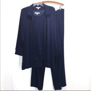 TravelSmith 3 Piece Stretchy Pantsuit Small Petite